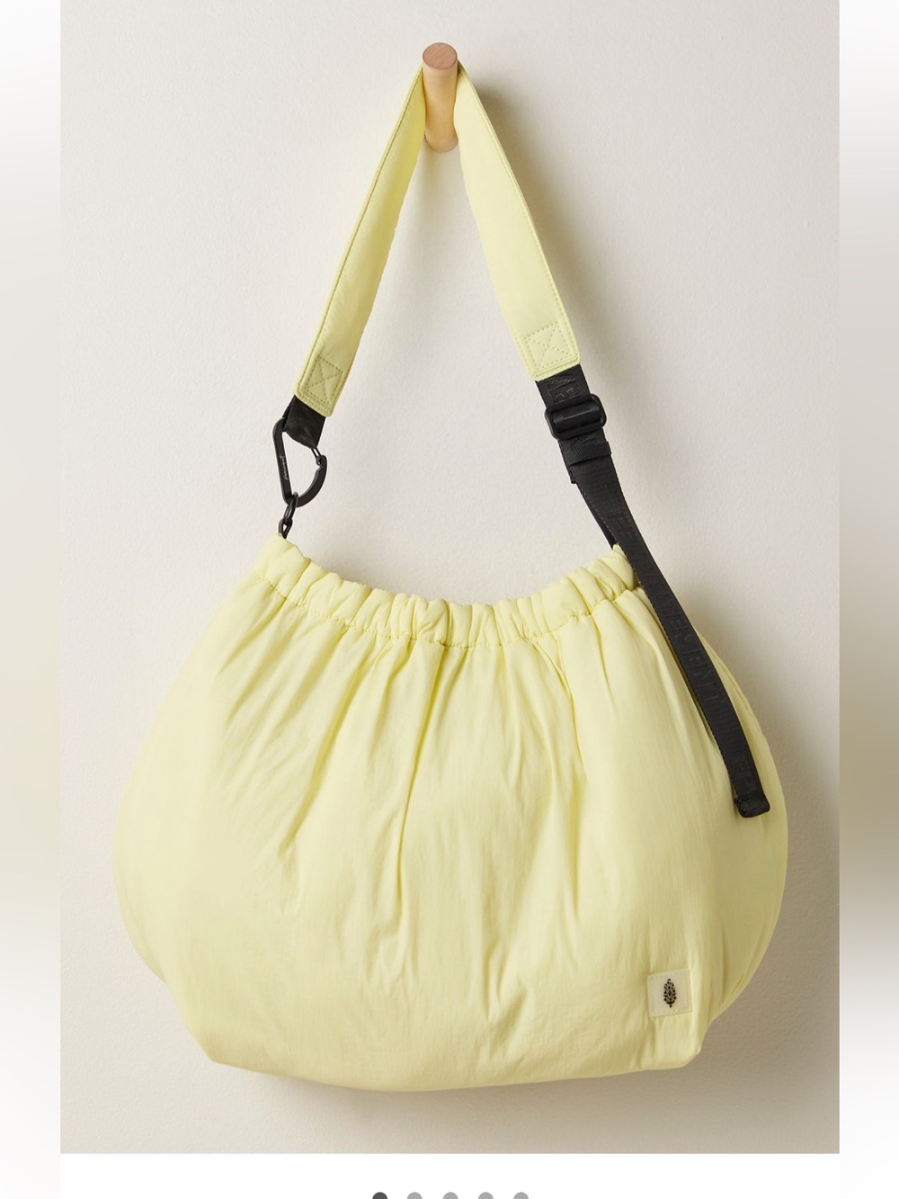 Women's Soft Gathered Shoulder Bag - Pale Yellow